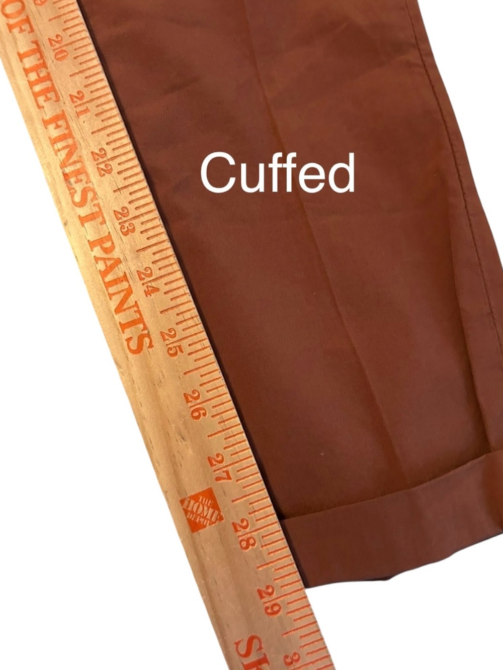 DONDUP GAUBERT SLIM-FIT COTTON WEAVE CUFFED ITALIAN TROUSERS 29 x 29 UNCUFFED 31 - Picture 10 of 11
